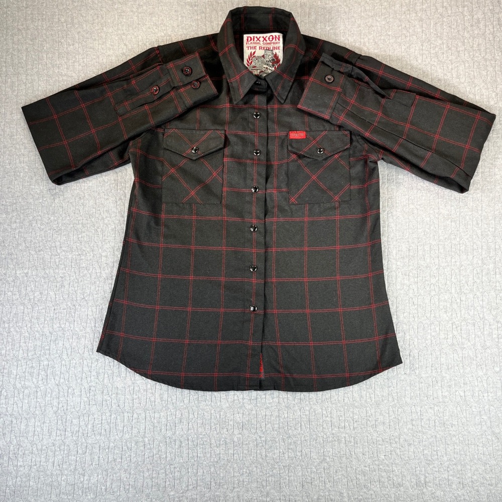 Dixxon Flannel The Redline Women S‎ Plaid Shirt black pearl snap window payne - Picture 3 of 9